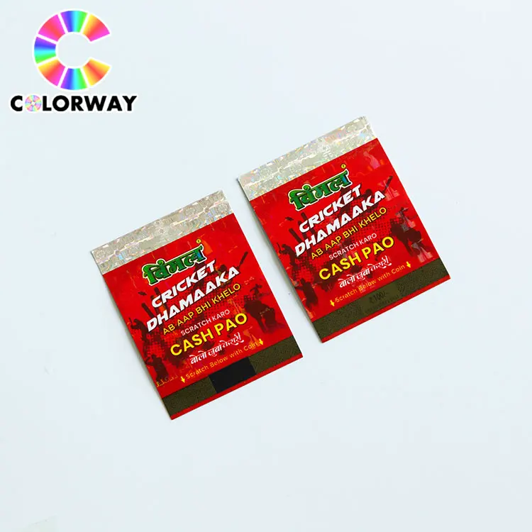 
High Quality label ticket custom logo Design Scratch Coupon Ticket bill card Printing Factory in China 