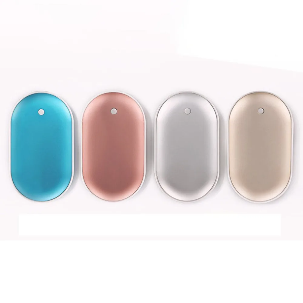 2022 Factory Directly Supply Custom Winter USB Rechargeable Mini Hand Warmer Portable 5200mAh Electric Power Bank Hand Warmer