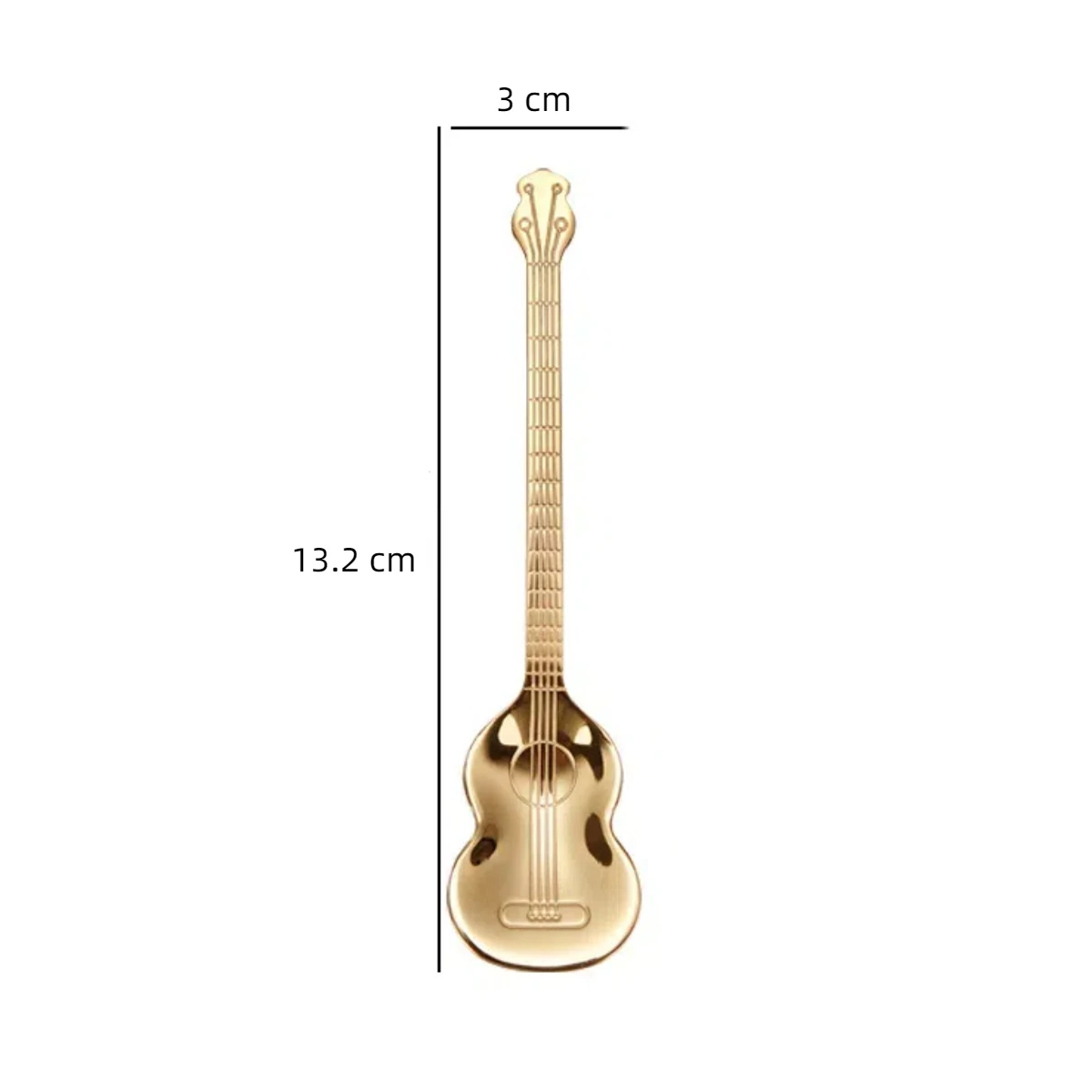 Stainless Steel Spoon Creative Fashion Guitar Shape Mixing Spoon Restaurant Coffee Dessert Ice Spoon