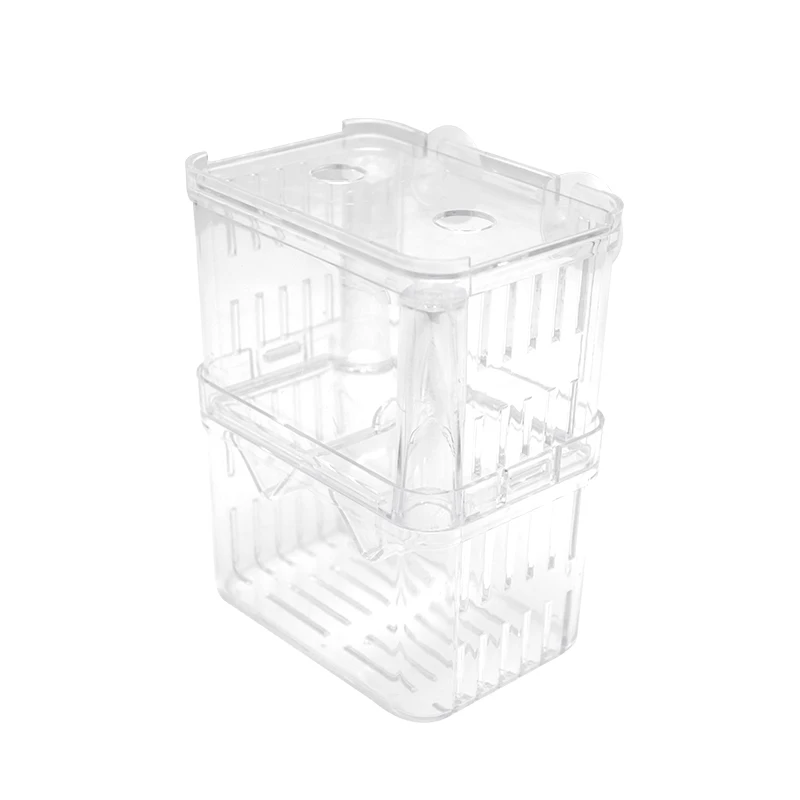 Acrylic Fish Tank Self-floating Double Layer Breeding Isolation Box Betta Fish Breeder Tropical Fish Hatchery Aquarium Incubator