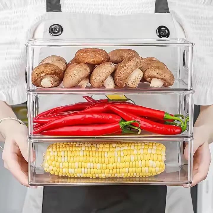 Пластиковый ящик для хранения фруктов и овощей складные закуски кухонный кухни