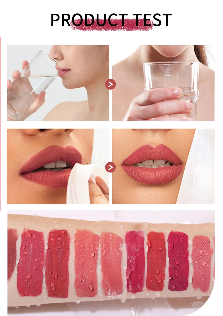 Logo Private Label Long Lasting Waterproof lip gloss 27 Color gold Tube custom Matte Liquid Lipstick