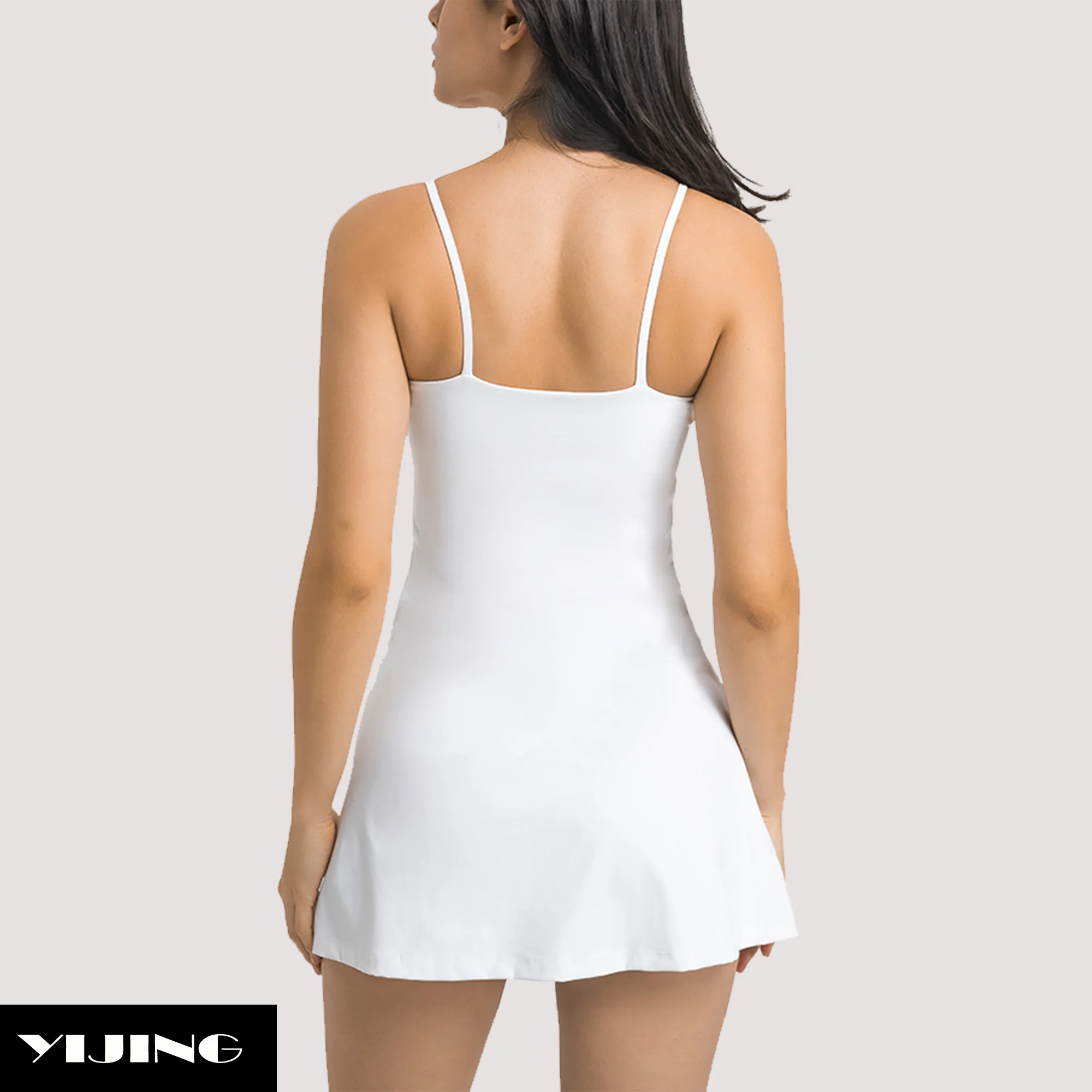 Women One Piece Tennis Dress With Shorts Sport Dress For Golf Badminton Running Workout Casual Girl Sport wear Club Dress