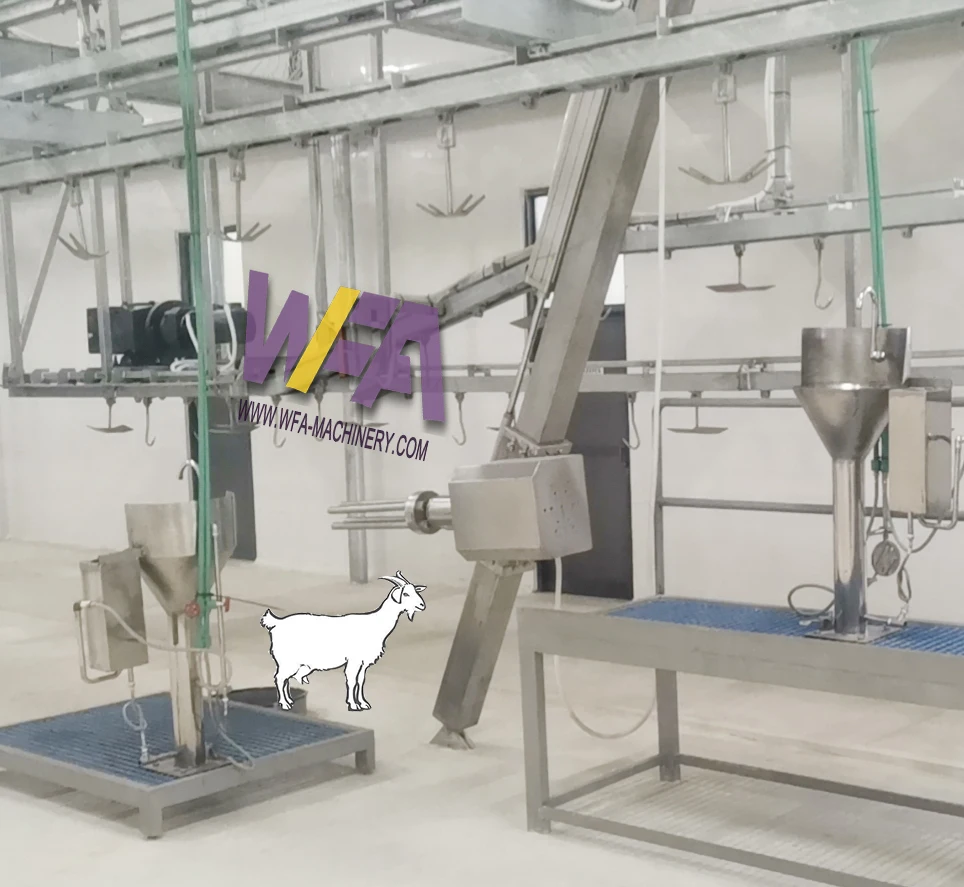 Factory Outlet Meat Deep Processing Complete Goat Slaughter Line Abattoir Equipment Project Design Sheep Skinning Machine