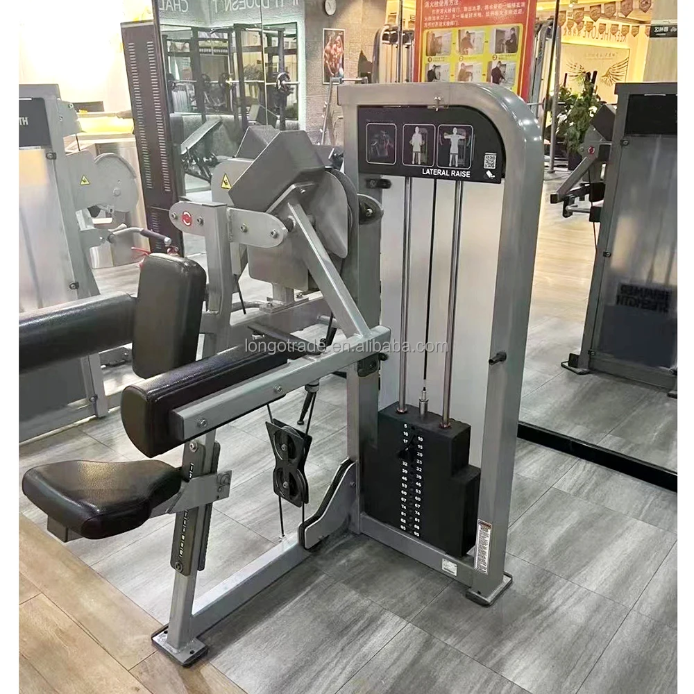 LongGlory Commercial Shoulder Raise Trainer Gym Strength Training Ftiness Equipment Lateral Raise Shoulder Press Machine