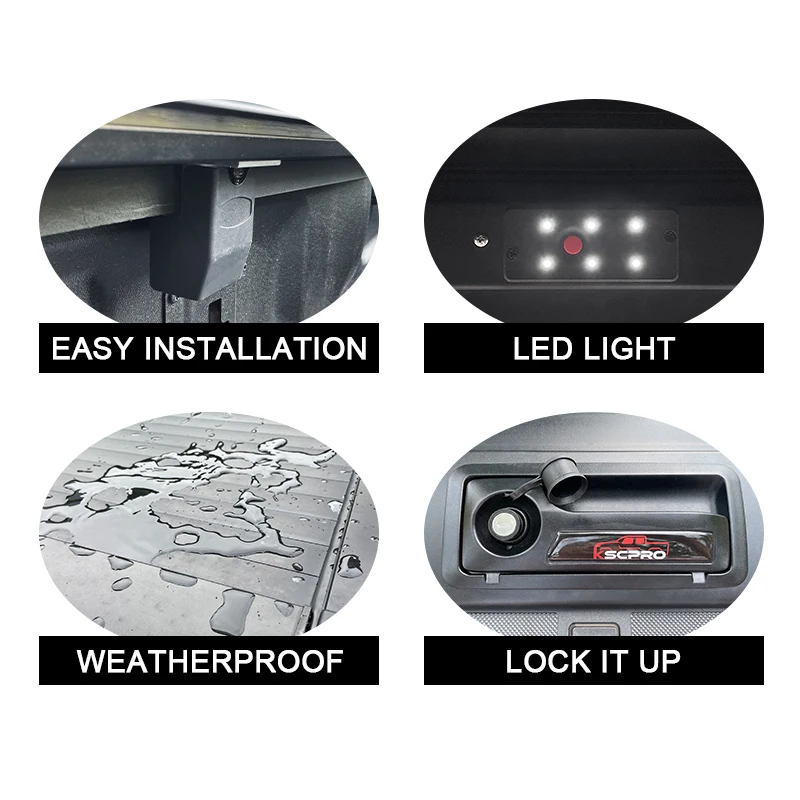 KSCPRO Popular Manual Retractable Truck Bed Tonneau Roller Shutter Pickup Cover for Chevy/Holden Colorado 2012-2023