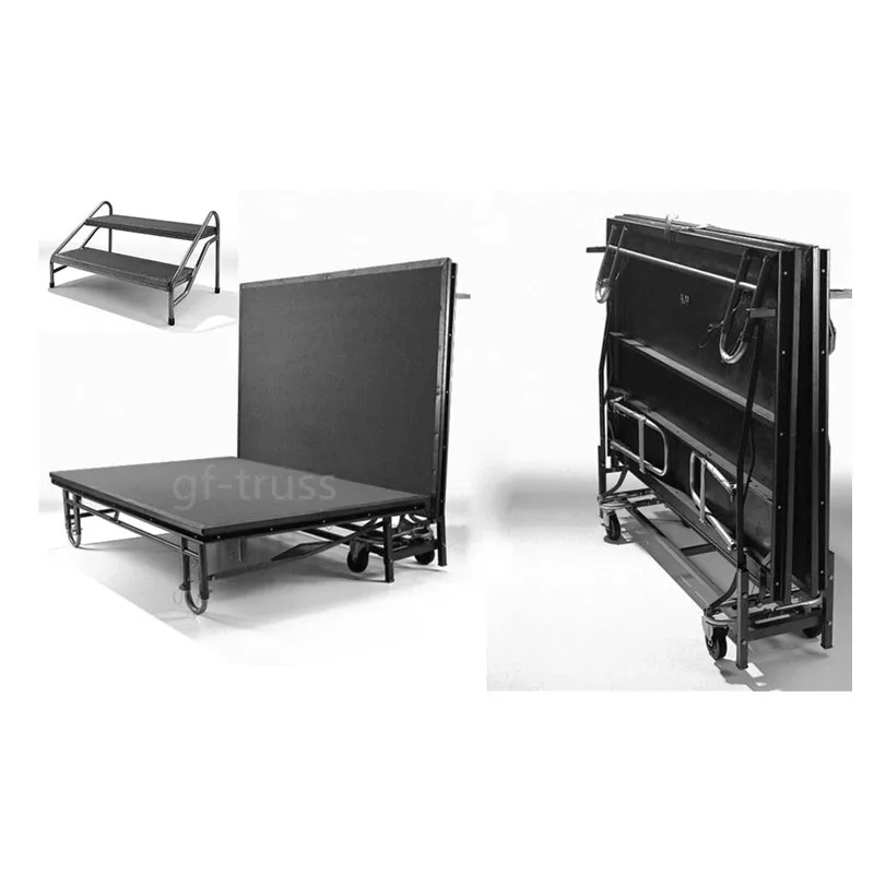 GF-truss supply aluminum portable platform truss stage for wedding stage