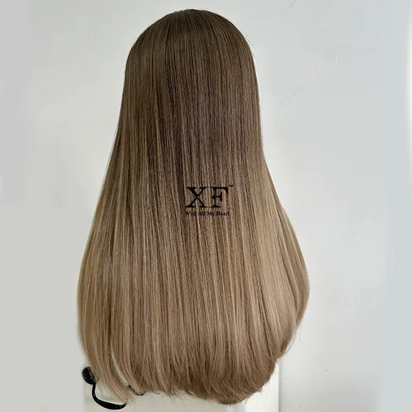New Arrival Popular Two Tone Color Jewish Lace Top Wigs 100% Human Hair Ombre Hair Kosher Wigs