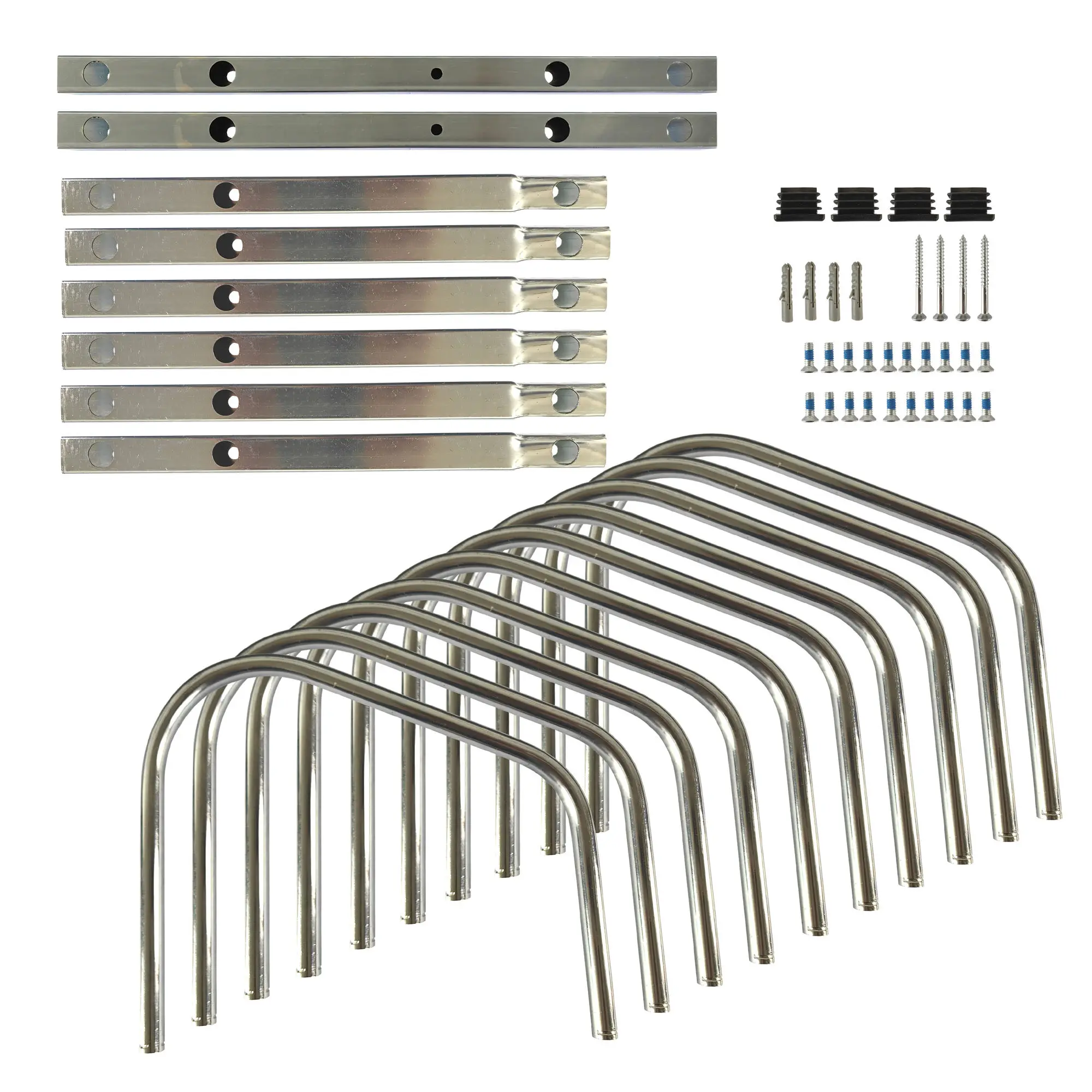 Outdoor Bike Holder Rack Metal Floor And Wall Mount Bicycle Rack Barriers Stand Sliver Bike Stand For 5 Bikes