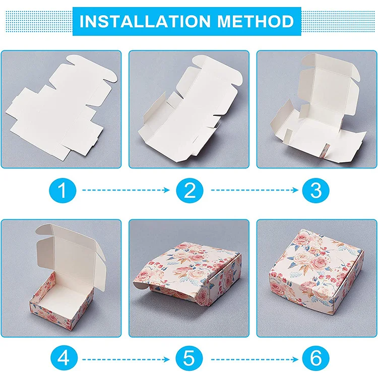 Hot Sale Factory Different Sizes Chinese Foldable Mooncake Boxes Soap Boxes Recycled Kraft Paper