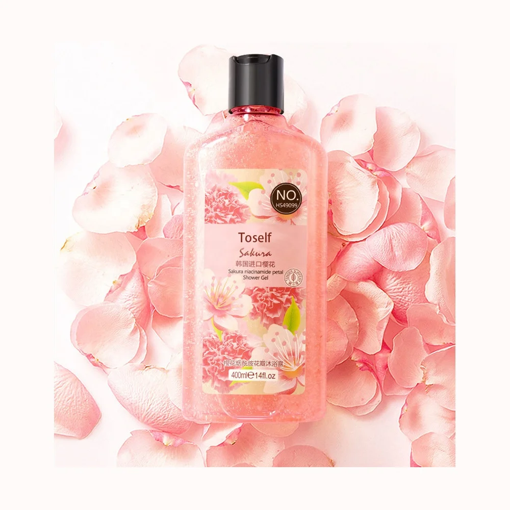 
Private Label Fragrance Body Wash Whitening Moisturizing Flower Petal Flower Shower Gel 