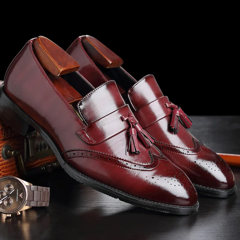 Exquisite Craftmanship Men Dress Shoes & Oxford Men Business Shoes Italian Men Shoes Leather