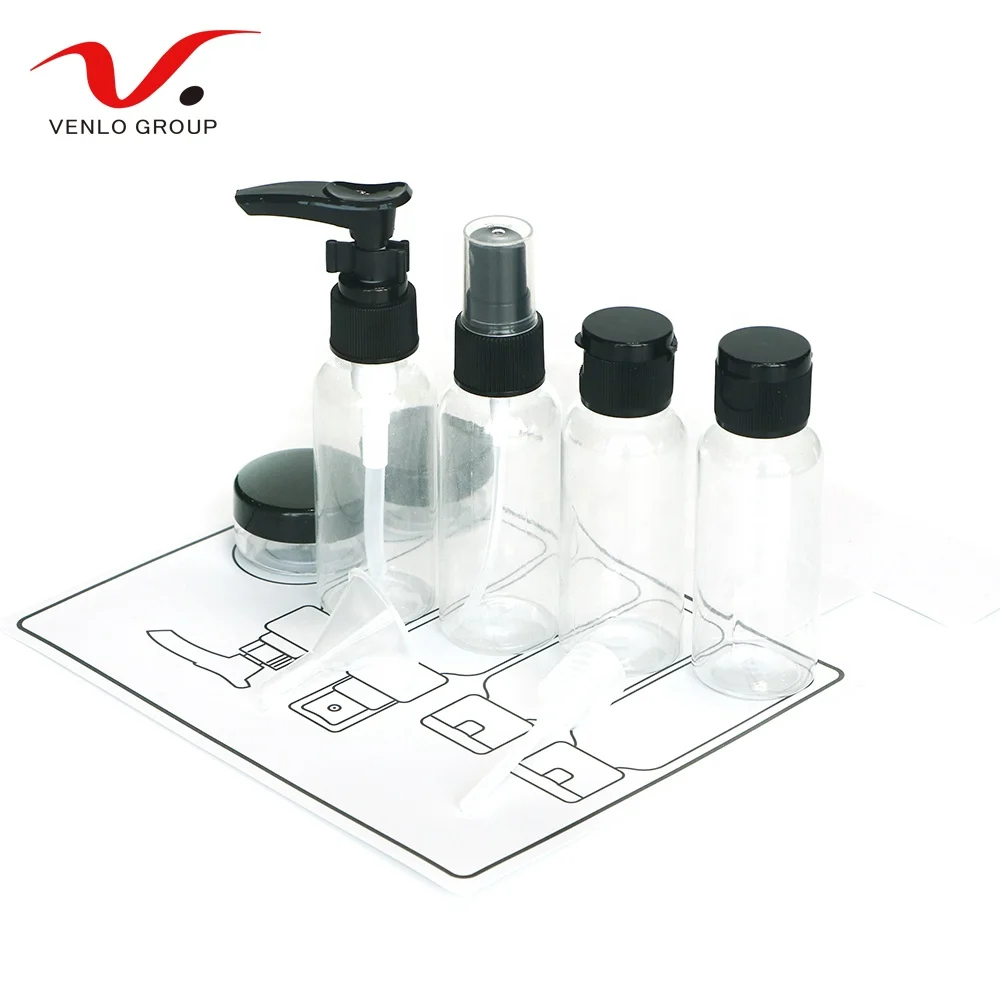 
Venlo Plastic factory 2 days fast offer travel bottle set 96 sets/carton. 