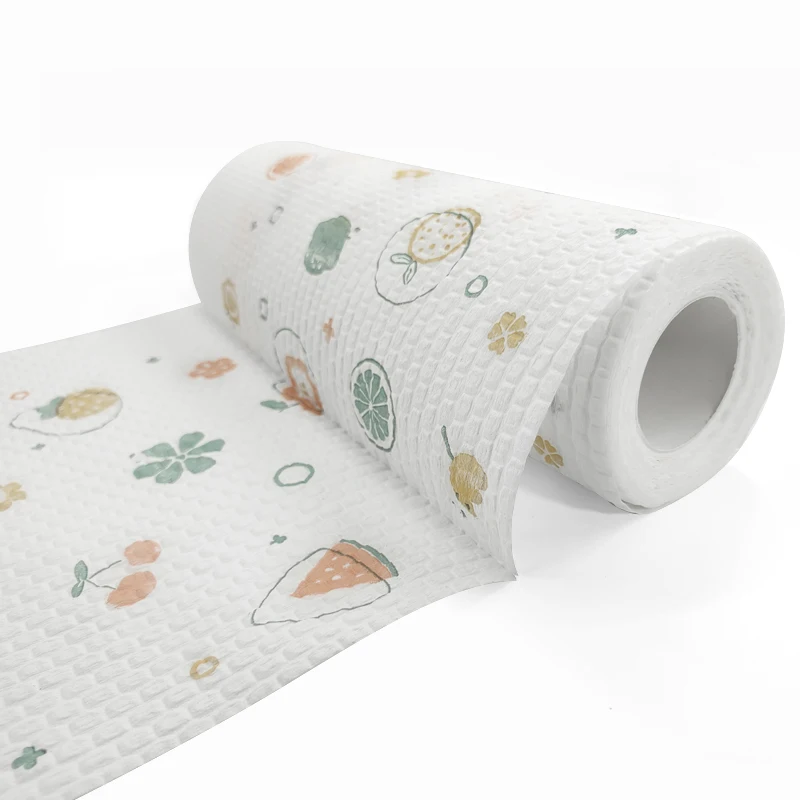 Manufacturer Reusable  Kitchen Paper Towels Roll with Competitive Price  OEM Nonwoven Fabric Kitchen Paper