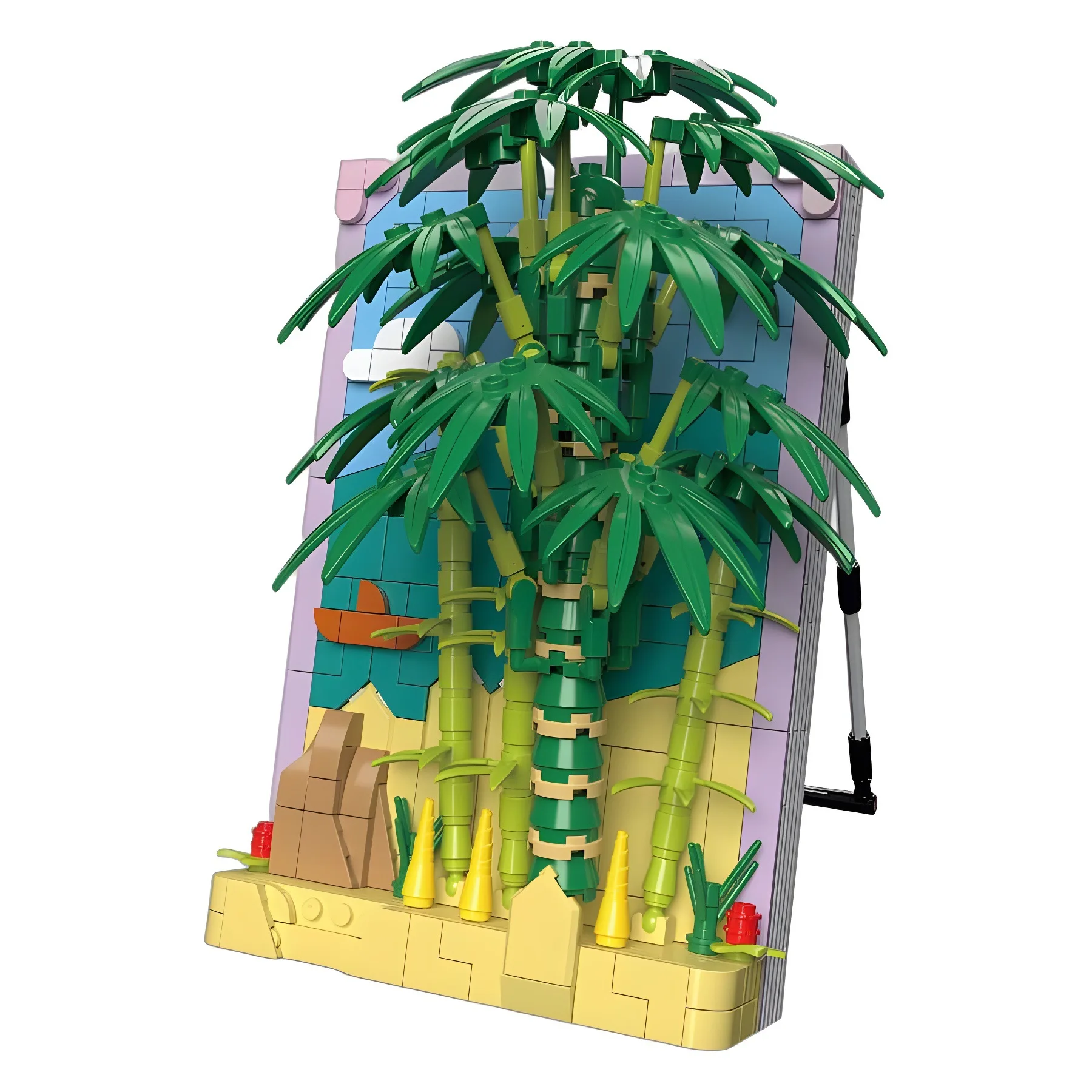 Zuanma 112  orchid daisy Plum blossom bamboo flower Photo Frame model decoration Building Blocks Plastic Toy gift for kids girl