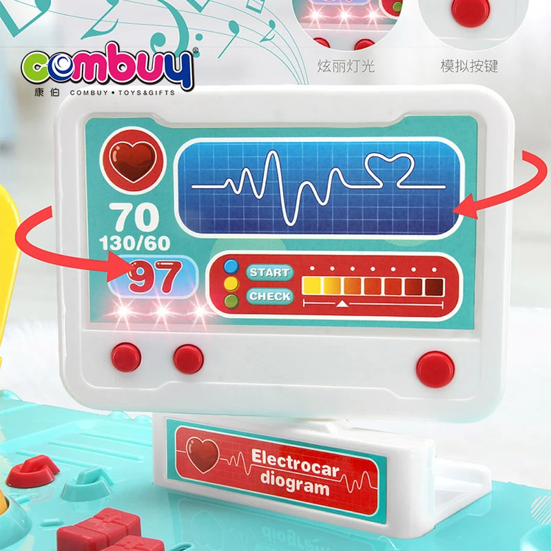 Маленькая клиника стол Электрический Свет Звук пластиковая детская игрушка врач набор