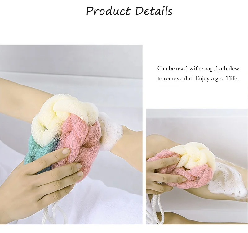 New Born Flower Sponge Shower Cushion Delaying Skin Aging Men and Women Back Scrubber Shower Puff bath Sponge Wholesale
