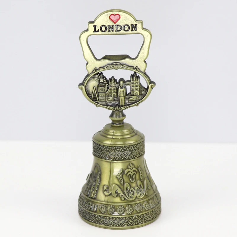 Custom Logo Sublimation Souvenir Custom Zinc Alloy Bottle Opener Dinner Bell