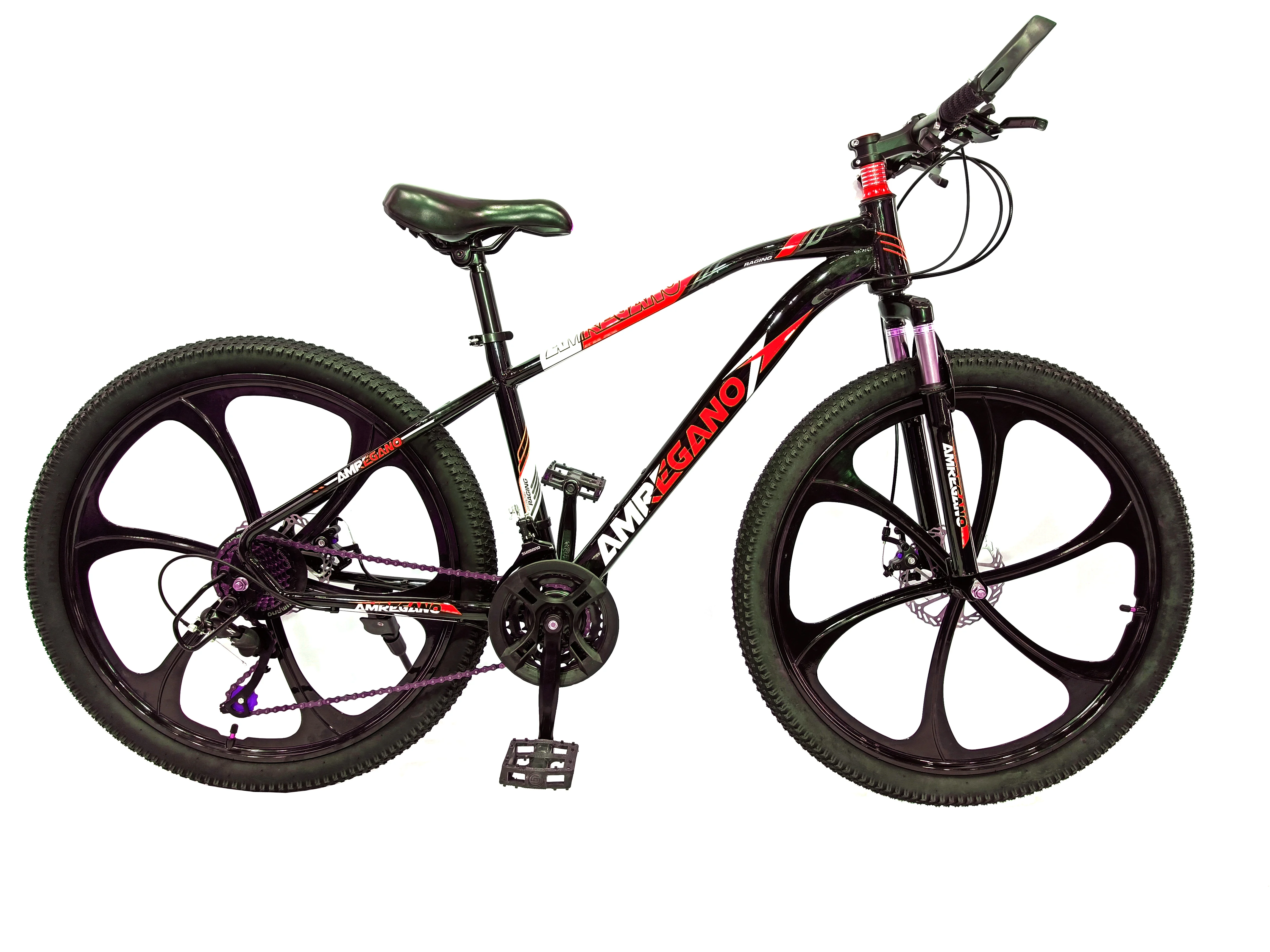 High Quality 21 Speed MTB Mountain Bikes Aluminum Bike with Disc Brake Steel Fork Bead Pedal