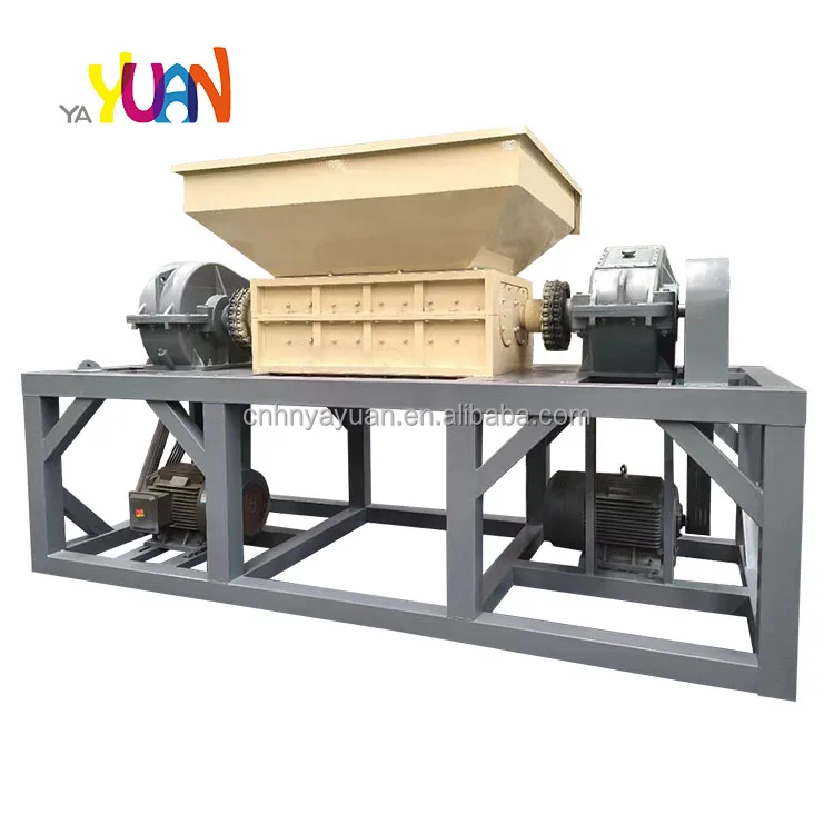 2024 tire shredder machine to make crumb rubber shredder shafts double shredder rotor