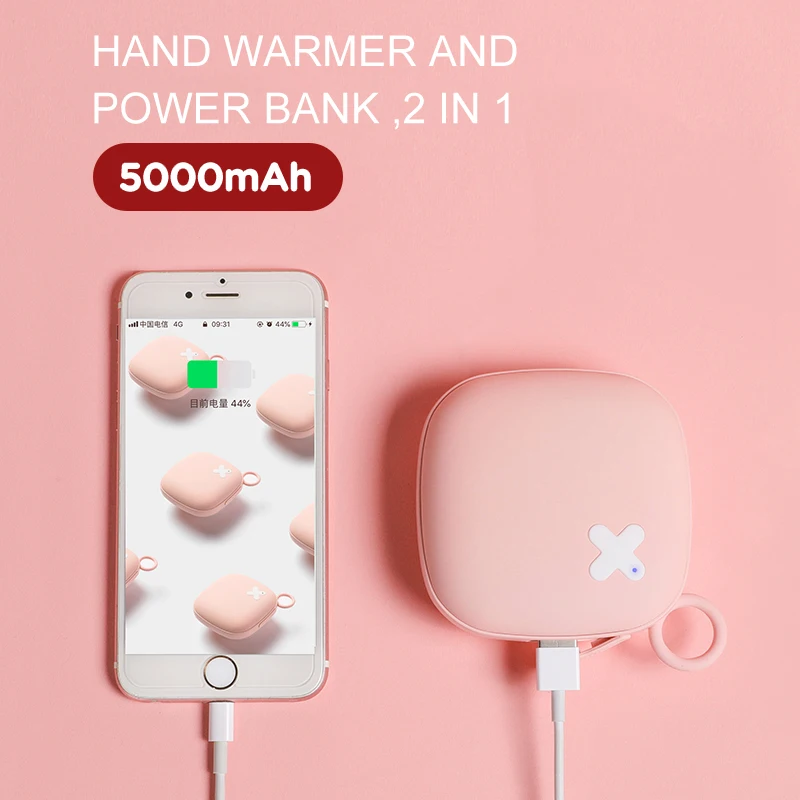 Wholesale Christmas Gift Cute Electric USB Rechargeable Reusable Hand Warmer with 4000mAh power bank