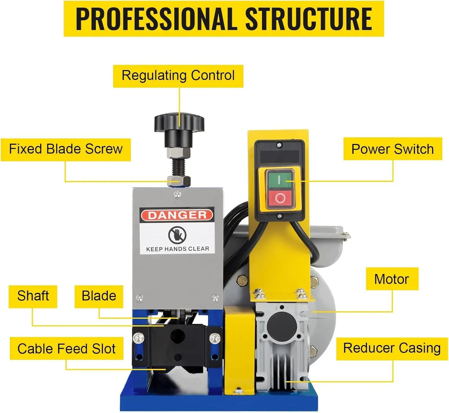 Wire Stripper Machine Wire Stripping Machine For Copper Wires, Electric Wire Stripping For Scrap Metal & Cables, Cable Stripper