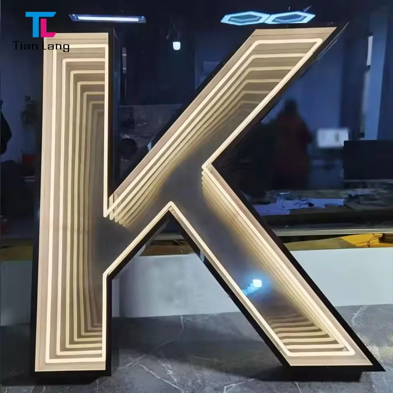 New Design Custom Infinity Effect Neon Sign Wall Decoration Infinity Mirror Acrylic 3d Magic Neon Sign