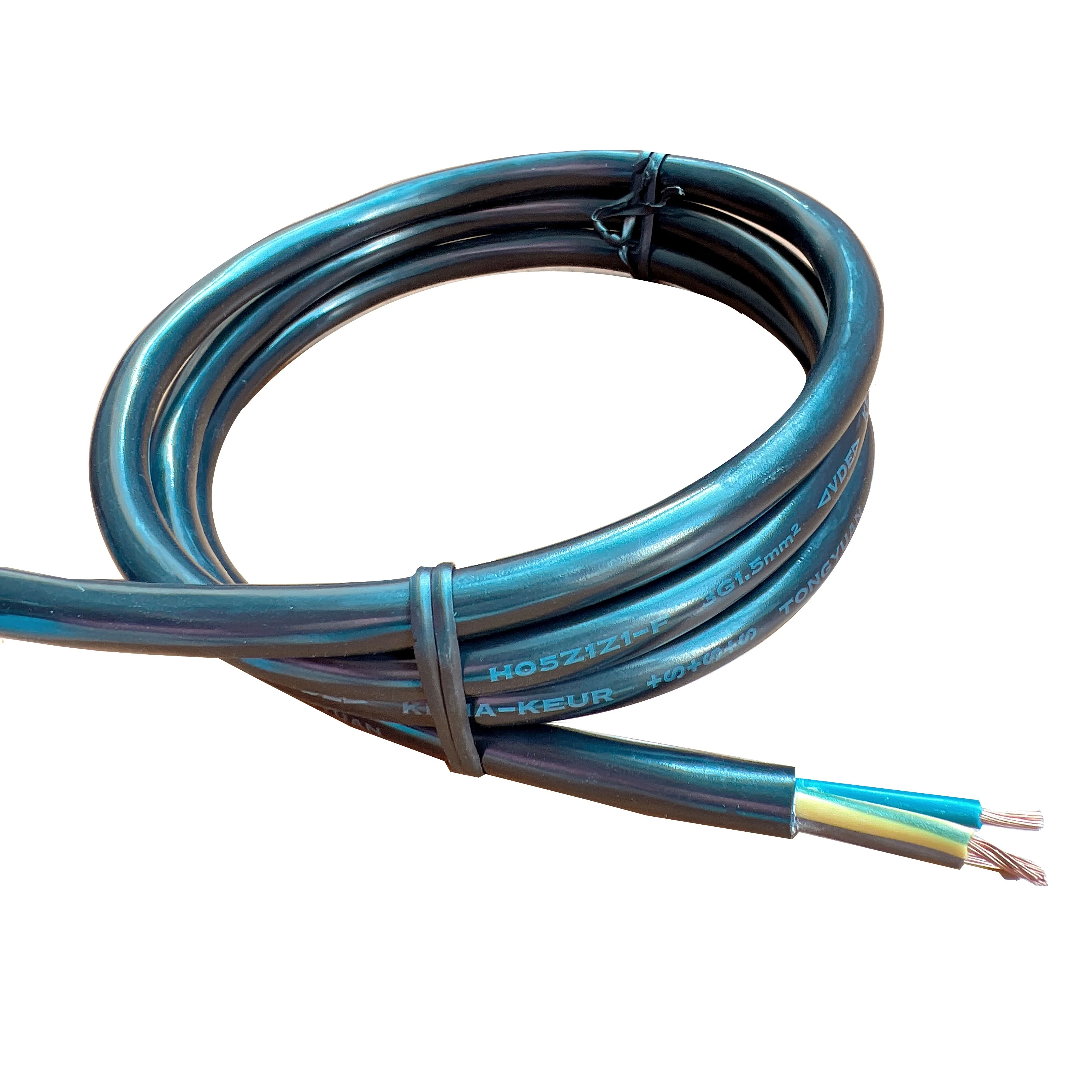 H05Z1Z1-F 1.5*3C  halogen free cable CE high quality TPE or TPU electric wire H03Z1Z1 cable