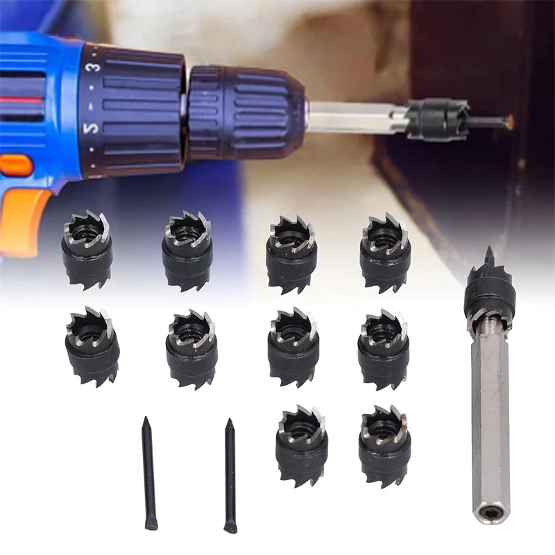 13 Pcs/Set Spot Weld Drill Bit Double Sided Blade Spot Weld Cutter Heatproof High Speed Steel for Workshop for Industrial