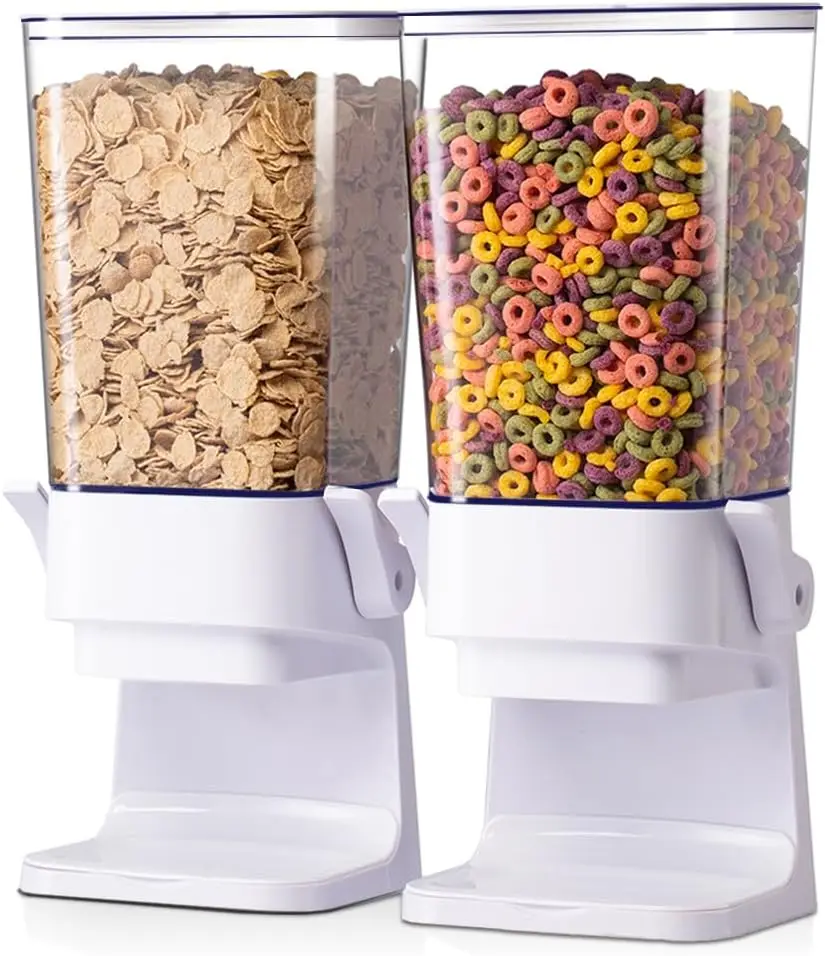 Large Capacity Rice Dispenser Big Dry Food Cereal Dispenser Container for Rice Grains Nuts Snack Oatmeal Pet Food