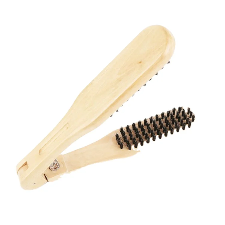 YAESHII Splint Straight Hair Wooden Handle Clip Manufacturer Approved Bristle Soft Styling Tool V Comb