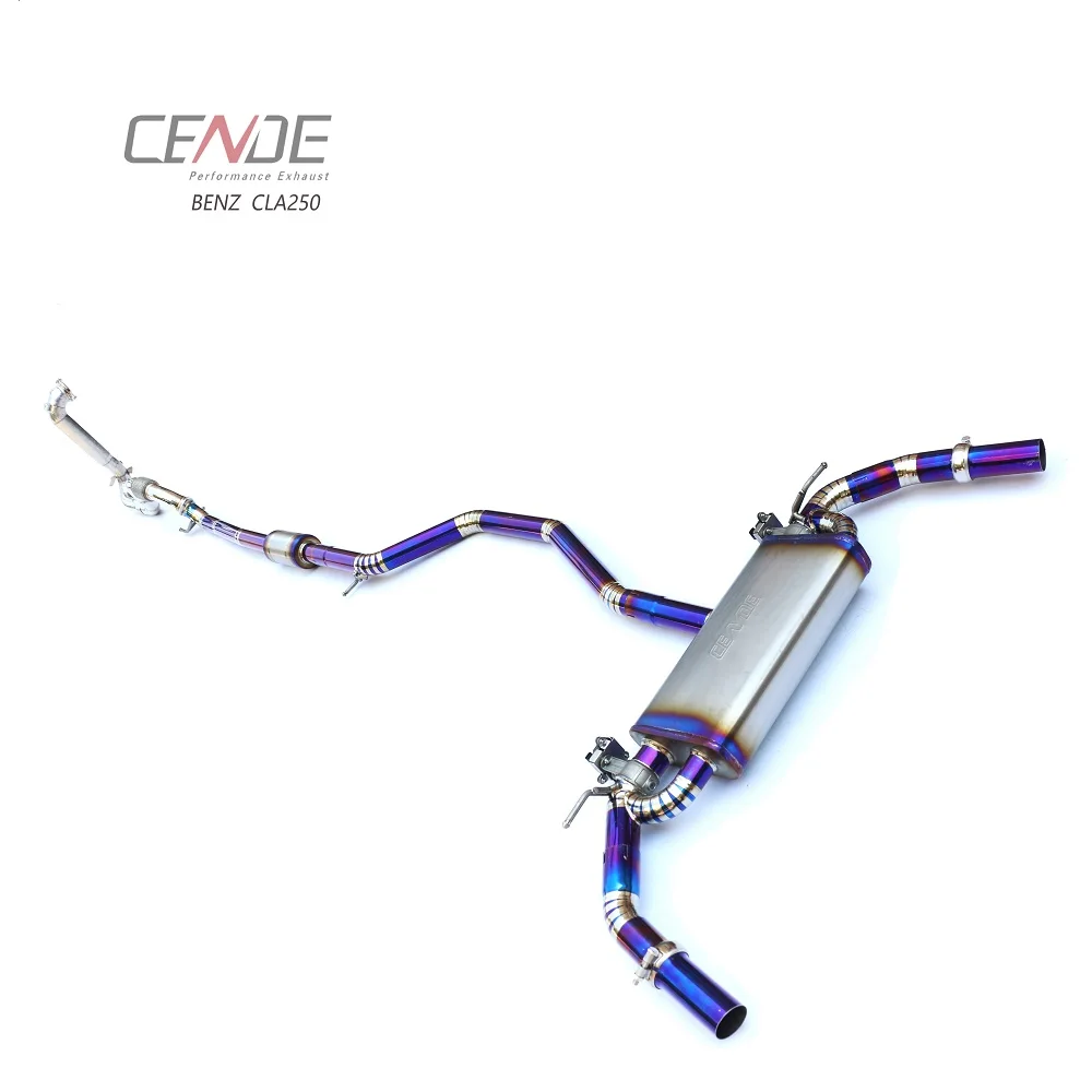 CENDE Active Sound Sport Titanium Catback Exhaust for Mercedes Benz CLA250 exhaust 2014