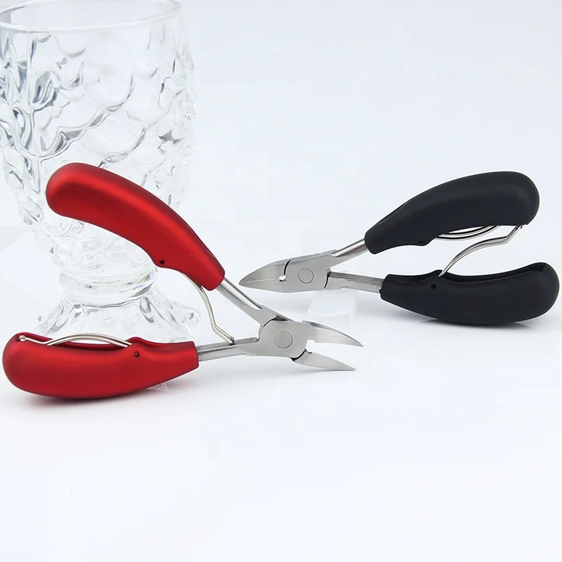 Nail Cuticle Cutter Grooming Tool Finger Toe Nail Dead Skin Scissor Nail Clipper Nipper Manicure Tool with ABS handle