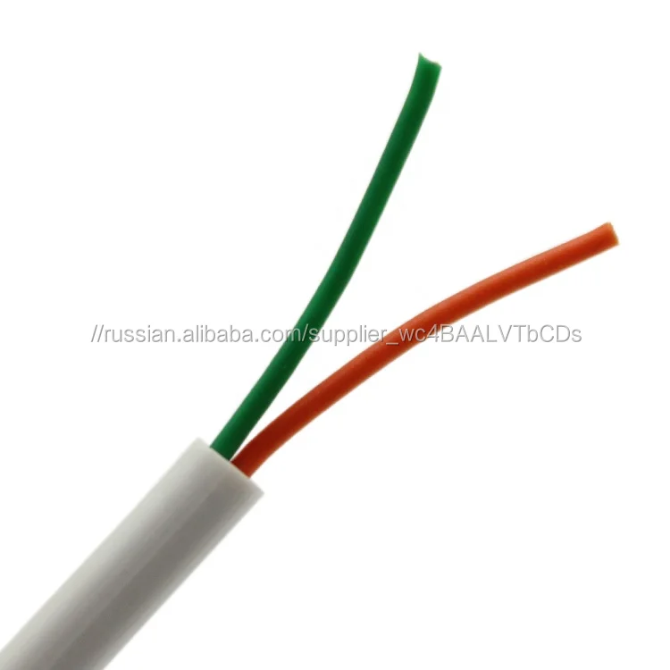 2 core телефонный кабель 24awg 26awg одноцветное медь проводник Экранирование rj11 rj12 кабель