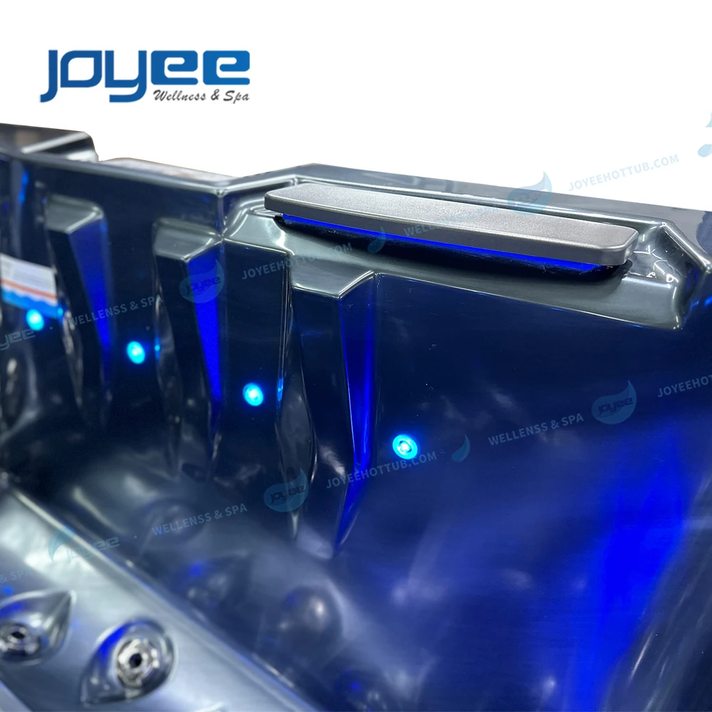 JOYEE новый современный балкон jazzy hottub дешевая цена Мини Белый Черный Акрил 2 человека мини спа гидромассажная Ванна на открытом воздухе