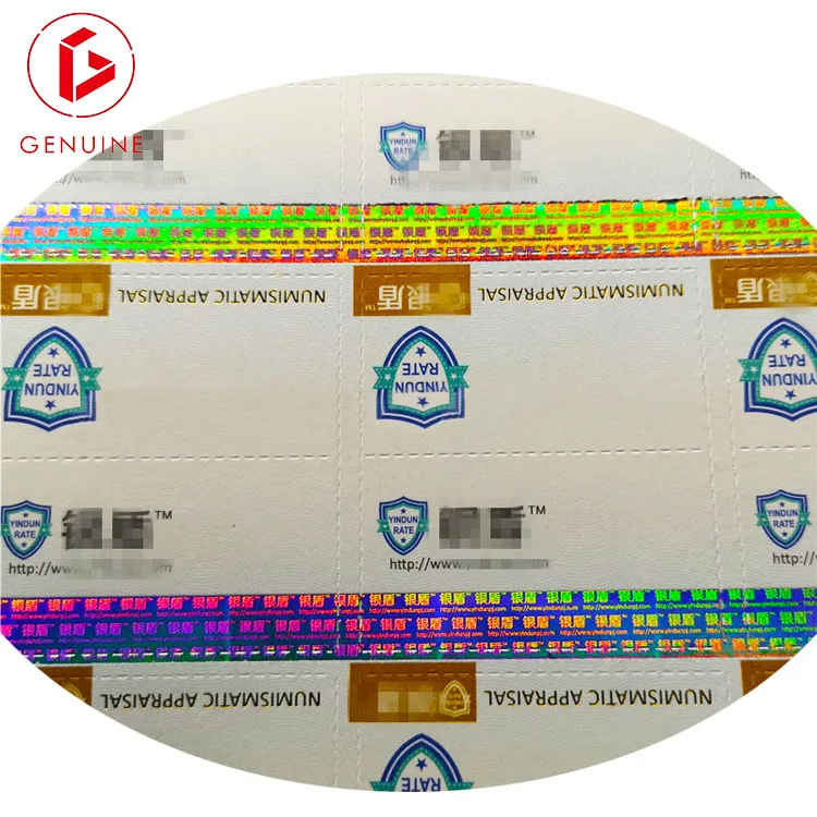 Custom Printed Flat Sheet Folded Tear Line Laser Hot Stamped Rating Company Labels