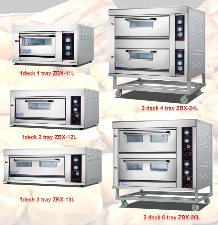 Fast shipping electric home cake baking oven single deck commercial gas with steam and stone baking pizza oven at great price