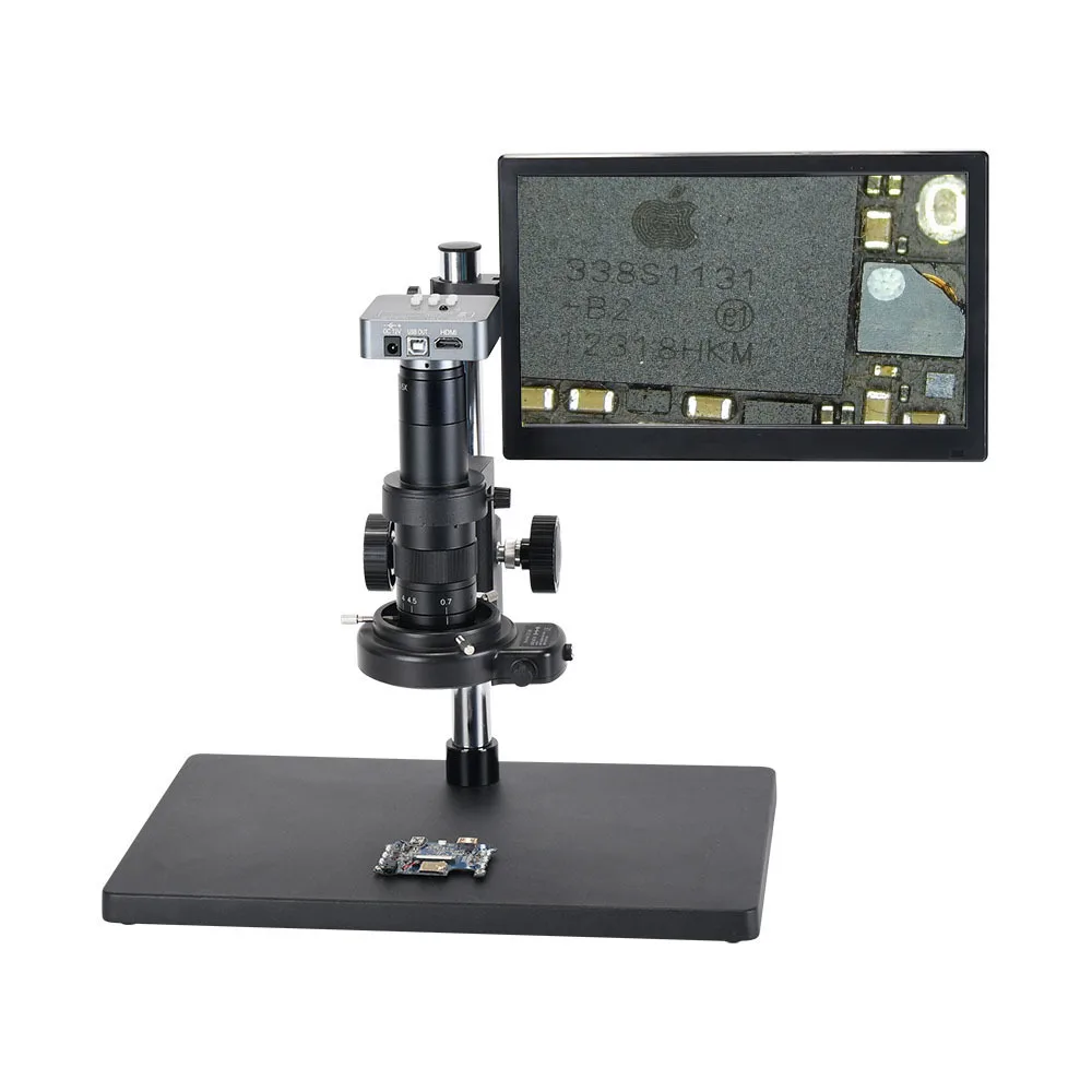Triocular microscope mobile phone repair motherboard welding rework table machine chip circuit optical 11-inch display