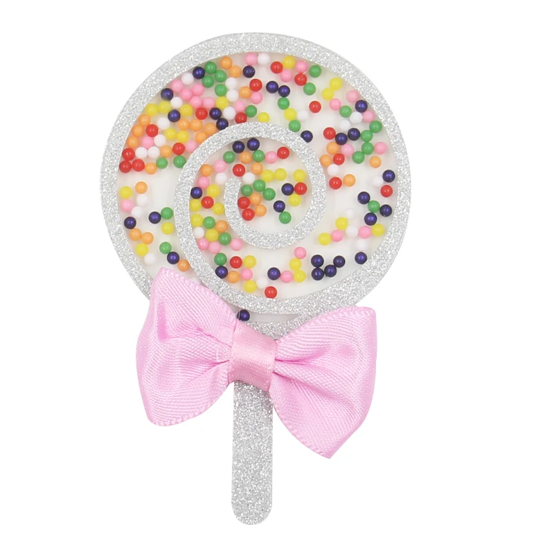 Fill In Sequin Confetti Hot Sale 3D Crafts Cherry Lollipop Planar Acrylic Resin For Girls Hair Bows