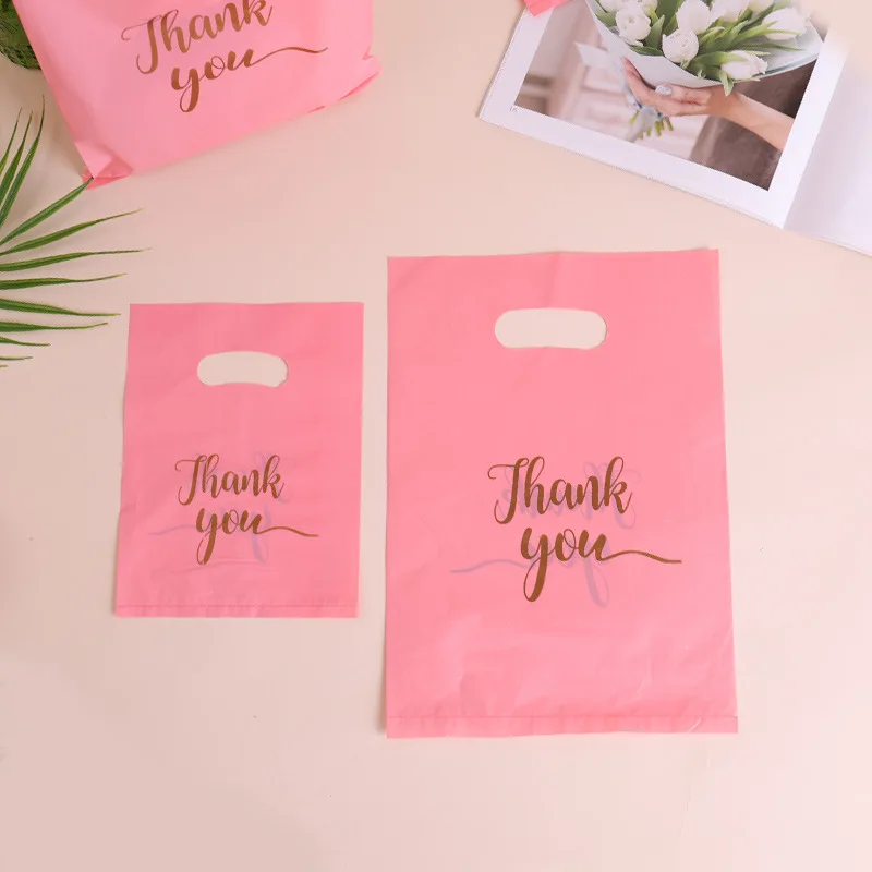 Custom Logo Die Cut EVA CPE Material Seal Bag Heat-Sealed Handle Plastic Shopping Bag Supermarket Promotion Food Secure Cartons