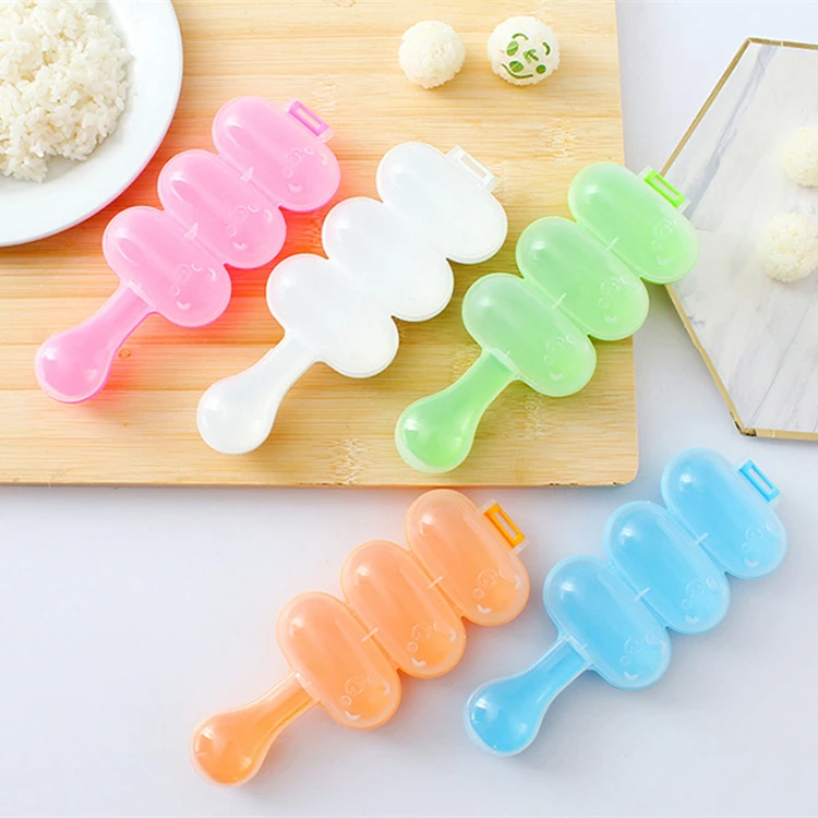 Mini DIY Sushi Rice Tools Plastic Spoon Rice Ball Mold Rice Sushi Making set Balls Maker Mould