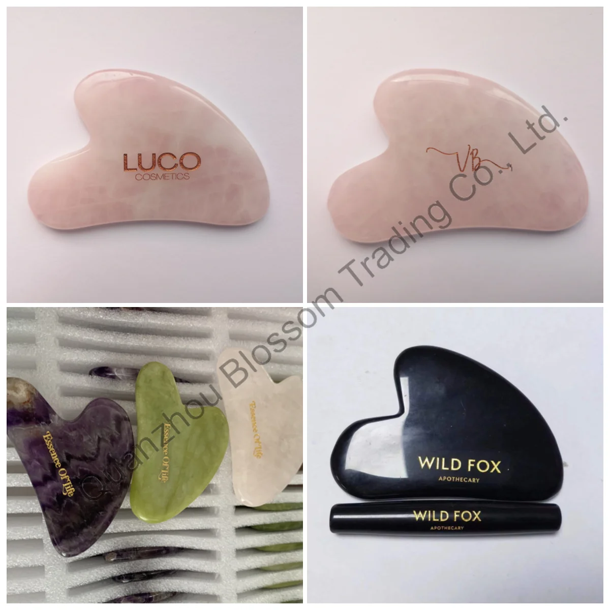 Natural jade massaggiatore viso gua sha massager different colors heart shape face neck body gua sha