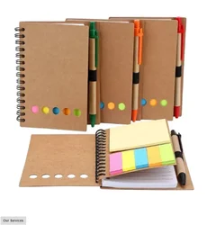 Promotional Customized Design Spiral Notebook With Pen Sticky Notes Index Posted It Kawaii Sticky Notes Design