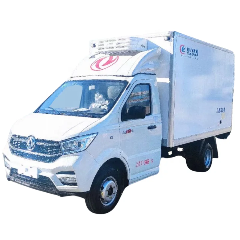 best selling 2T refrigerated minivan for sale new dongfeng xiaobawang 4*2 LHD petrol engine cold van box truck in stock price