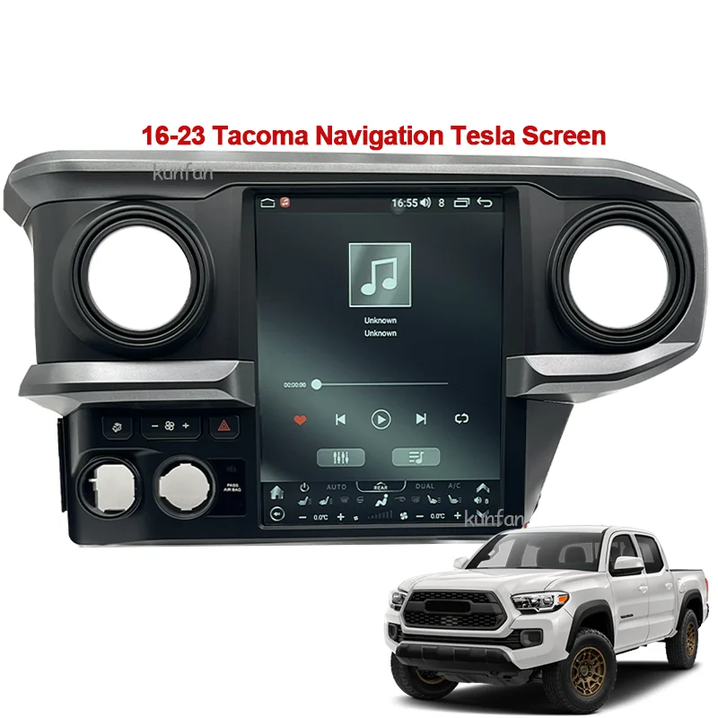 Android Tesla Style Radio Multimedia Screen Display GPS Navigator For Toyota Tacoma 2016 - 2023 Carplay Auto Accessories