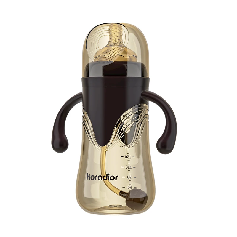 Customized Baby Arrival Glass Feeding Bottle - 300ml, Anti-Fall, Wide Neck, PPSU & Silicone, Safe for Newborns - OEM Option