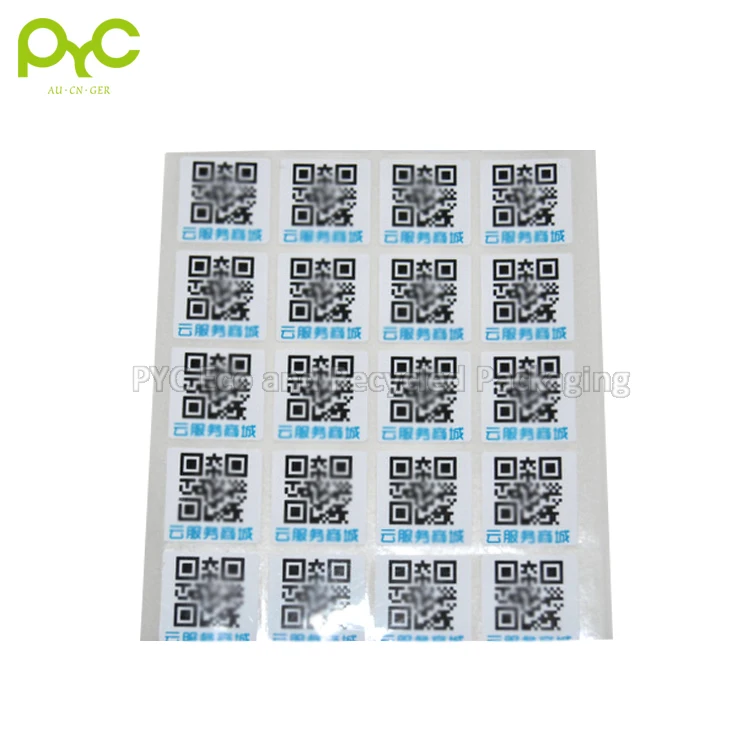 PYC Custom Cheap Private Printing Adhesive Sticker Paper Commercial Barcode Shipping Stickers Packaging Label