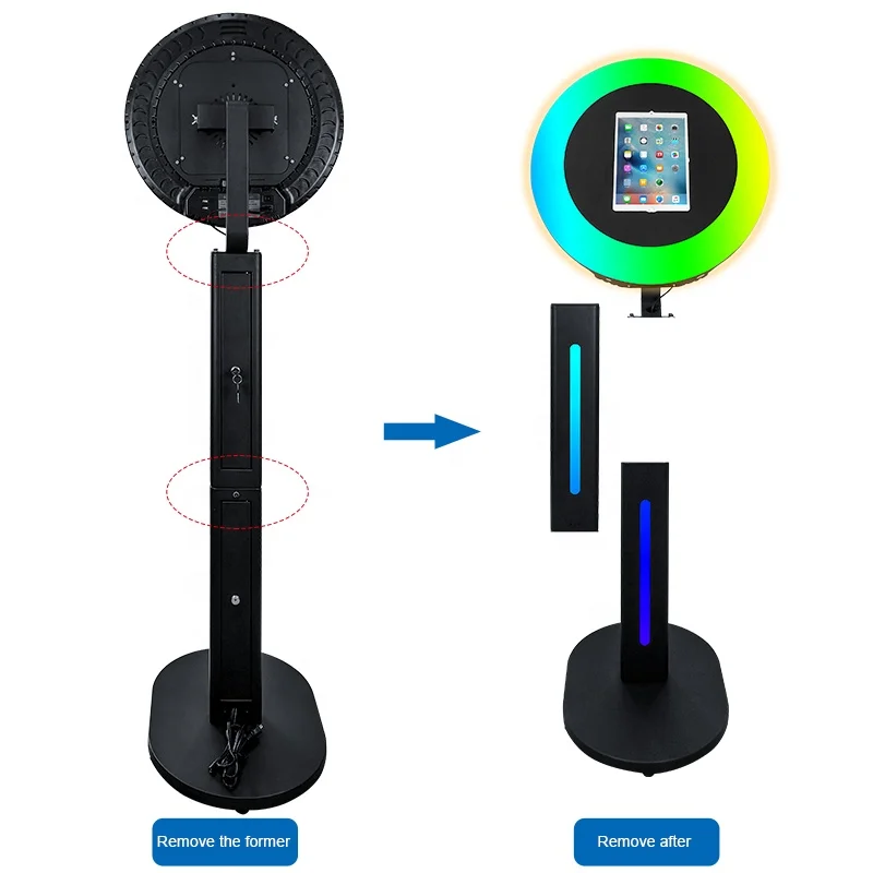 Bluetooth Controlled Led Light Booth Stand Party Selfie iPad Photo Booth for 10.2 10.9 11 12.9 Inch iPad