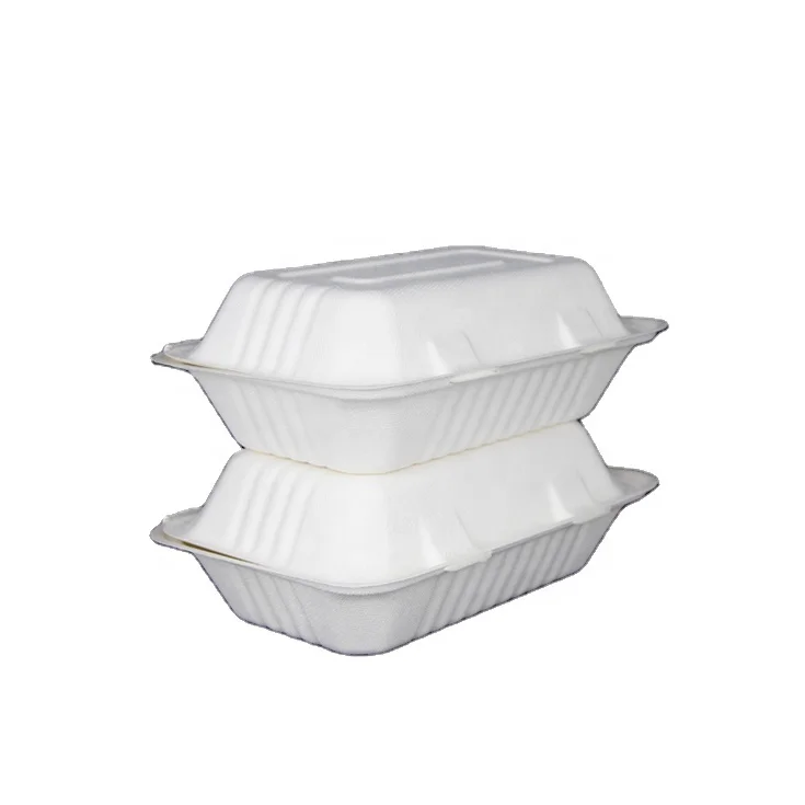 Оптовая продажа с фабрики биоразлагаемый сахарный тростник белая коробка самой низкой ценой