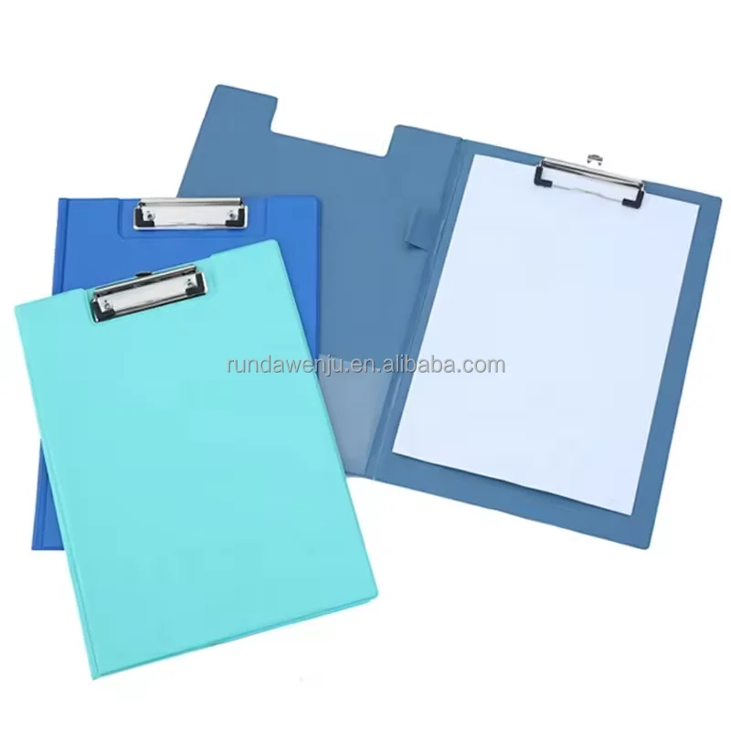 High Quality Dual-Sided PVC A4 Vertical Clipboard with Metal Clip Low Price Bag Box Case Holder for School Made